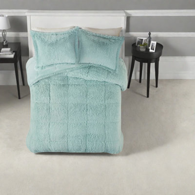 Cozy Shaggy Long Fur Bedding Sets, Polyester, Modern Bedroom