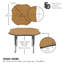 Table d'activité en T 48 po x 48 po avec moulures en T et pieds réglables-1394873154-1394873213