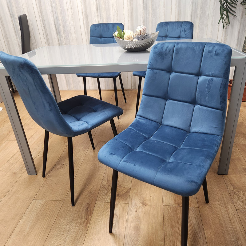 Hoylake 4 - Person Dining Set, Blue/Black