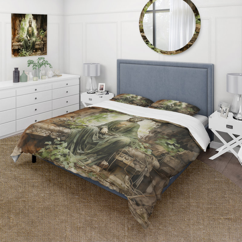 Ensemble de housse de couette en microfibre / polyester, Housse de couette pour grand lit et 2 taies décor