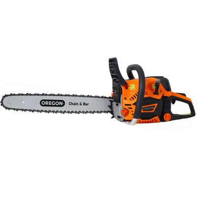 62CC Gas Powered Chainsaw, 20 Inch Oregon Chain&Bar 2-Cycle Petrol Handheld Cordless Chain Saw, Gasoline Gas Chainsaws For Tree Wood Cutting ,WITH OREGON CHAIN&BAR,EPA Compliant
