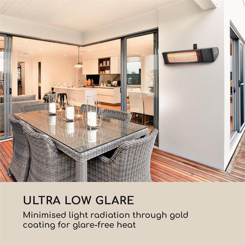 Electric Ceiling Mounted Patio Heater, Black
