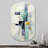 White Blue Suprematism Harmonious Convergence II - Abstract Cylinder Shape Asymmetric Metal Wall Art-105572066