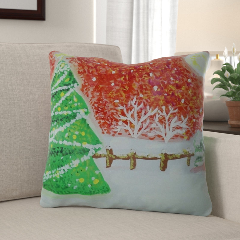 Coussin de noël Oshea, Microsuède, Intérieur