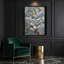 Art mural abstrait avec fleurs bleues abstraites-120507237