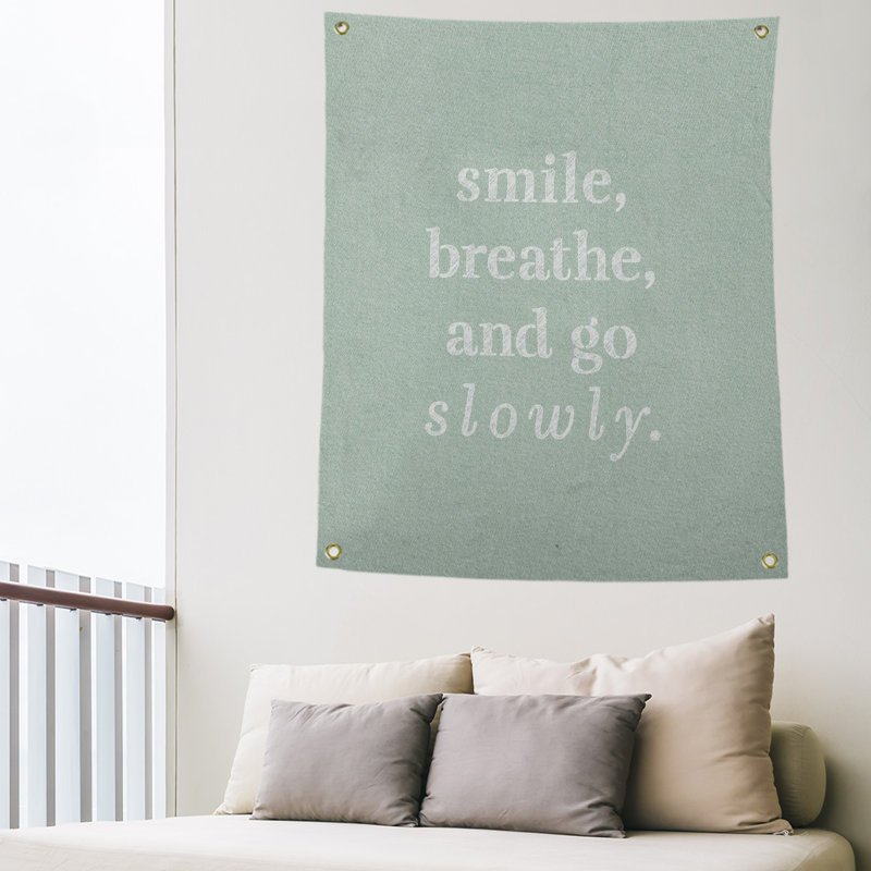 Tapisserie de polyester à quote-main lente, H 36 po x l 26 po, Vert / blanc