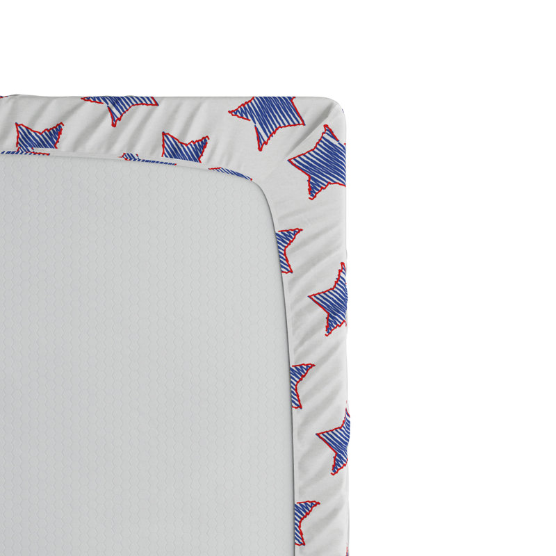 Microfiber Geometric Fitted Sheet, Full/Double Fitted Sheet