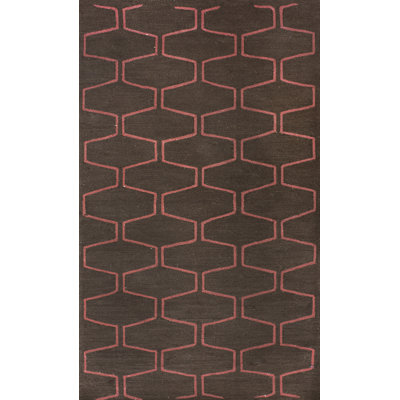 Tapis contemporain brun Wolfenbarger