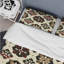 Ensemble de housse de couette transitionnelle brun beige et quadrilobe I-109161219