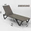 Ensemble de 2 chaises longues de piscine, chaise longue d'extérieur réglable en osier avec roulettes, chaises de piscine toutes saisons pour terrasse de jardin