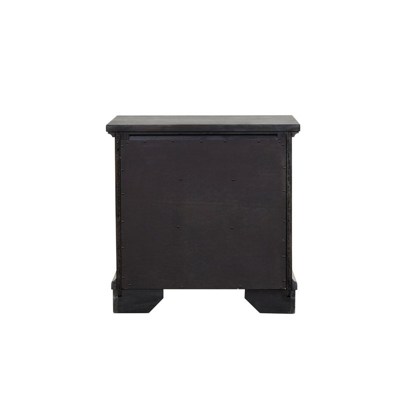 Table de chevet 3 tiroirs Azoriah, Gris