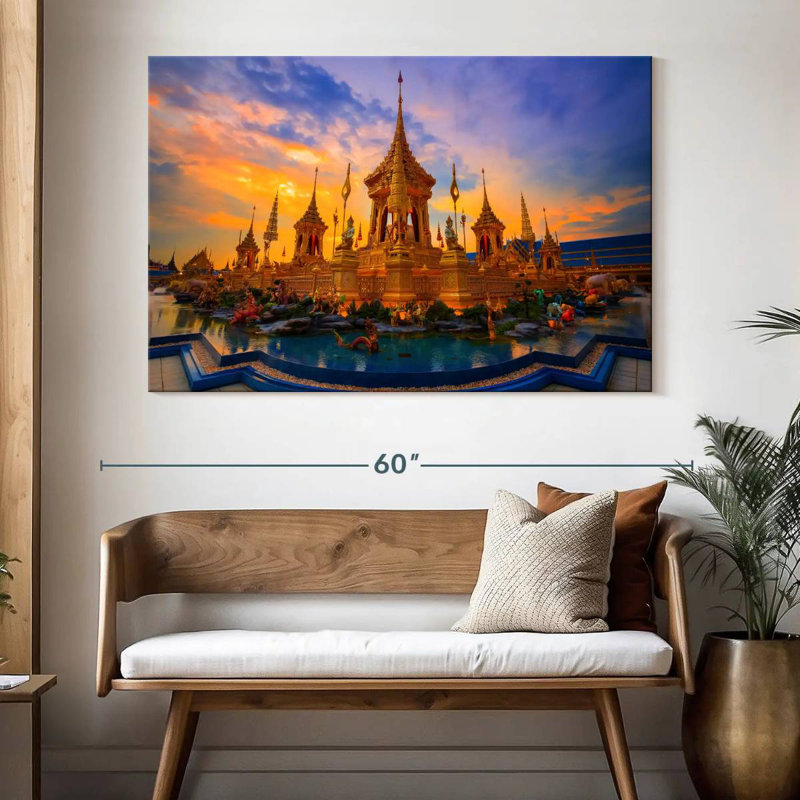 Lilie Golden Royal Crematorium Thailand, 34" H x 51" W