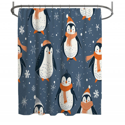 Rideau de douche Penguins
