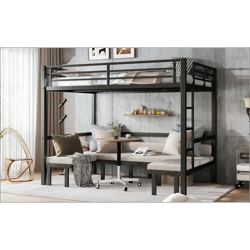 Pull-Out Metal Bunk Bed, Queen