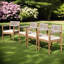 Ensemble de chaises de salle à manger en bois d'acacia de qualité supérieure - Ensemble de 4 cordes résistantes aux intempéries-1018356780