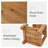 19.7'' Solid Wood Square End Table with Storage Shelves