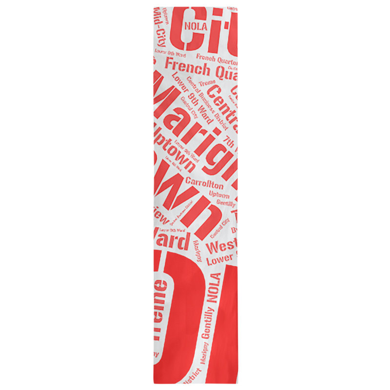 Chemin de table blendtable en coton, 90 po x 16 po, Rouge, Nouvelle-Orléans