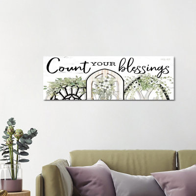 Count Your Blessings by Cindy Jacobs - Wrapped Canvas Panoramic Print