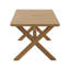 Table de salle à manger rectangulaire extérieure en bois d'acacia