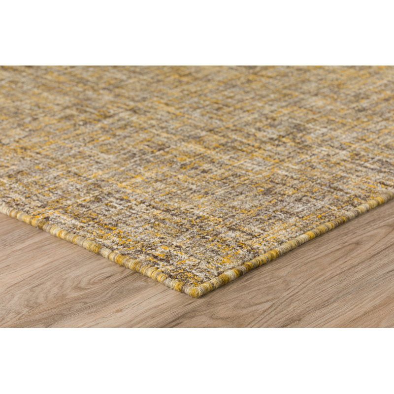 Addison Winslow Active Solid Gold Rug, Rectangle 2' x 3'