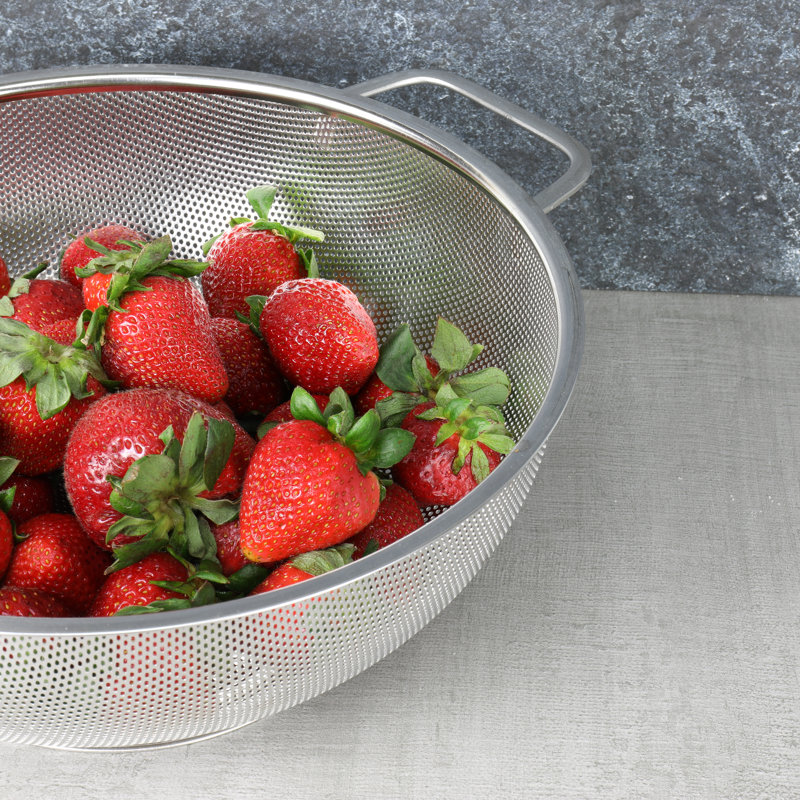 Stainless Steel Microperforated Colander Set, 1.5, 2.5, 5 Quart