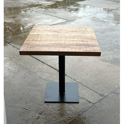 Bayville Solid Wood Top Metal Base Dining Table