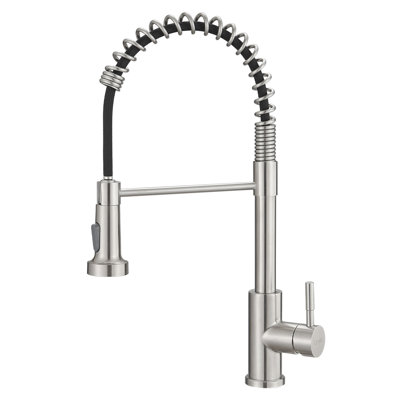 Kitchen Faucet With Pull Out Sprayer, Single Handle Single Lever Kitchen Sink Faucet