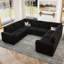 Canapé-lit convertible surdimensionné en U Shavera-801571666