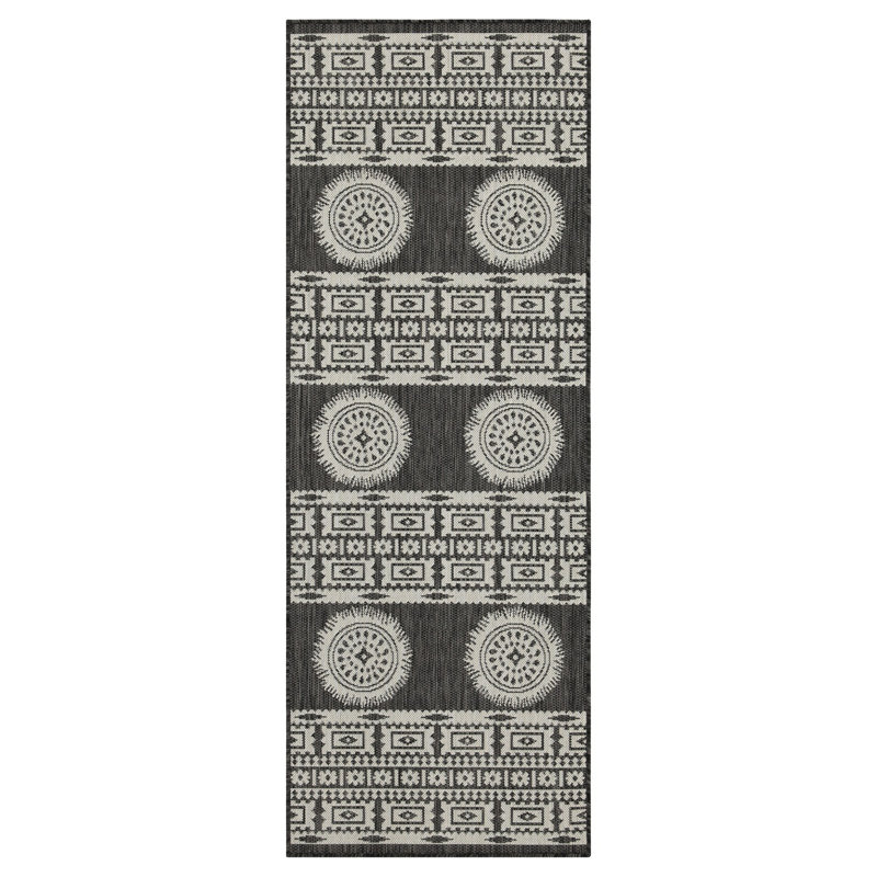 Anthracite 7 po X 7 pi 3 po Tapis intérieur / extérieur, Anthracite, Tapis de couloir 2 pi 7 po x 7 pi 3 po