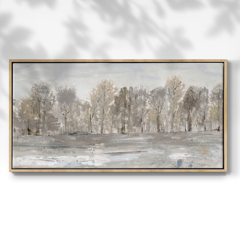 «Meadow's Edge Vista», toile tendue avec châssis encadré, prête à être accrochée, H 21 po x l 41 po, Naturel