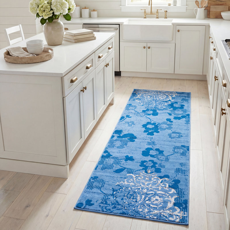 Tapis damassé Alonie Performance, Tapis de couloir 2 pi 6 po x 8 pi