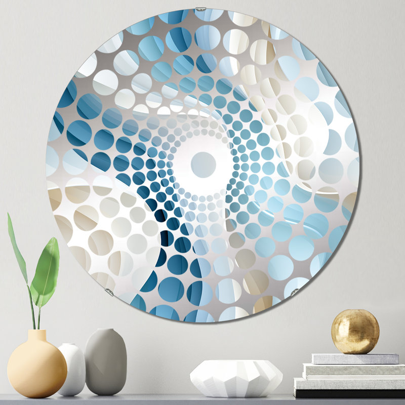 Gentle Lines - Miroir décoratif à cercles concentriques, 23,6 po x 23,6 po