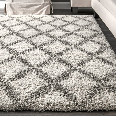 Tapis ivoire à motif géométrique Johnsburg
