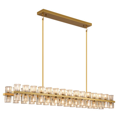 Seraphina 60 - Light 54" Modern Dimmable Modern Linear Chandelier For Dining Room