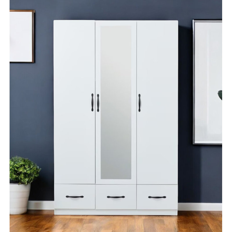 Commode combinée à trois portes et miroir 74 po