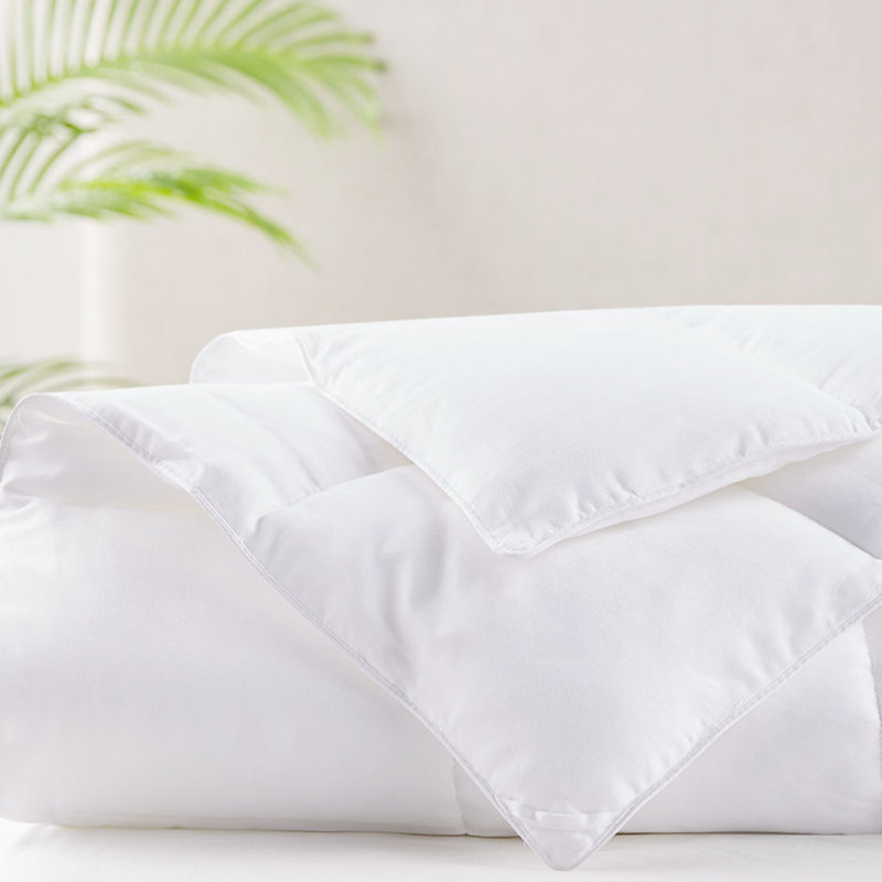 Édredon en coton double / grand avec isolation 3M sans plumes - 300Tc 100%, matelassage de boîte classique, boucles d'angle, isolation alternative en duvet lavable à la machine, style, boucles de fixation pour housse de couette