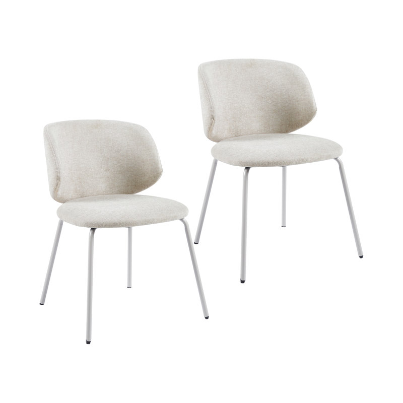 Titus Fabric Dining Chairs (Set of 2), Beige