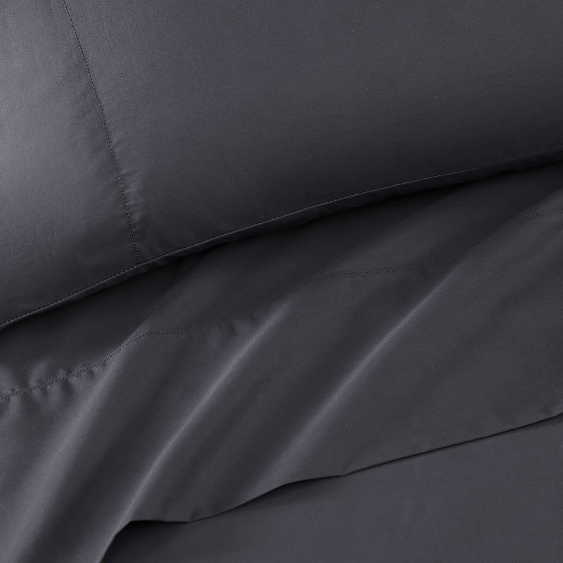 Hotel Percale Sheet Set, King, Carbon