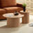 Wood Round Coffee Table-425460159