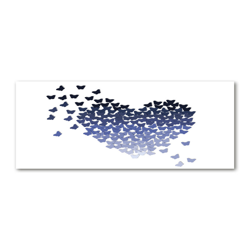Heart From Butterflies - Wrapped Canvas Print