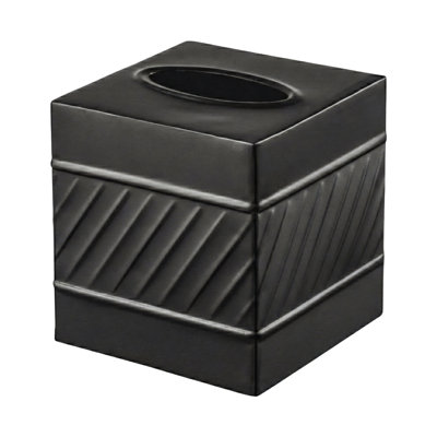 Wave Embossed Metal Tissue Box Cover