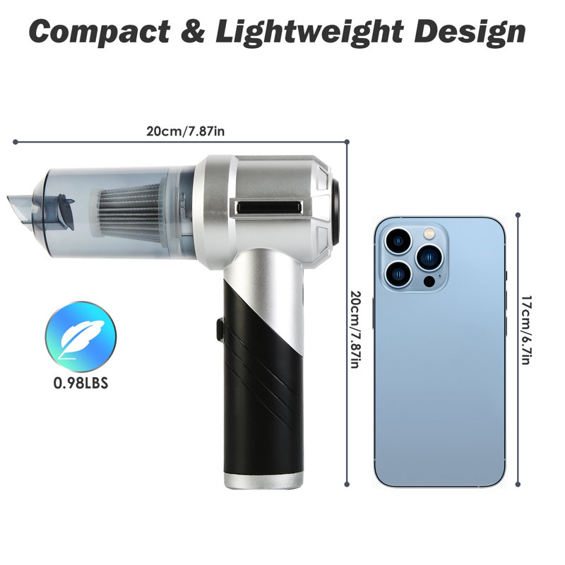 Cordless Handheld Car Vacuum Cleaner with 20000PA Suction & 8 Accessories