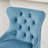 Swivel Velvet Barstools With Button Tufted Decoration, Wooden Legs, And Chrome Nailhead Trim, Set Of 2-889427459