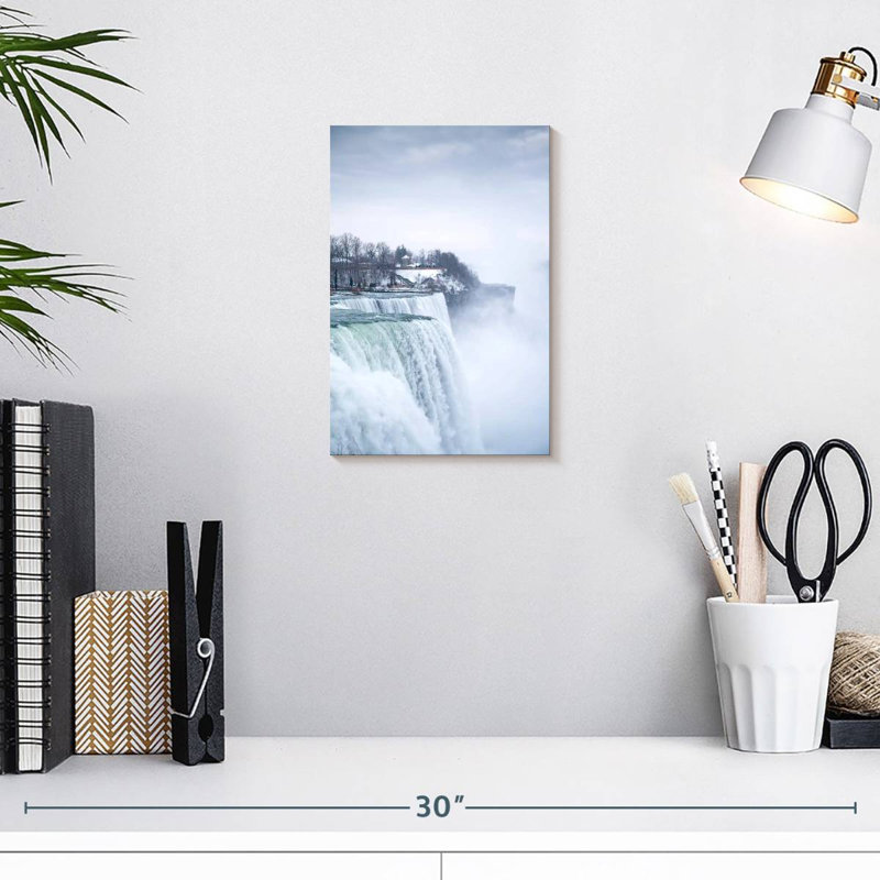 Alvord, Chutes du Niagara, hiver, H 12 po x l 8 po