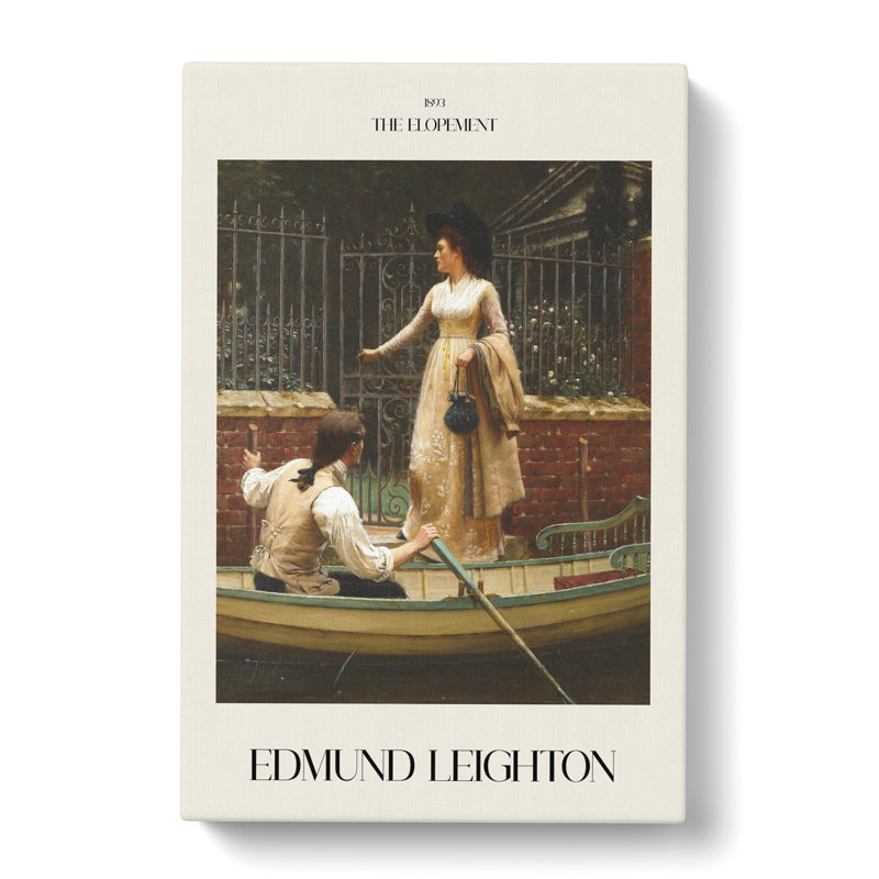 The Elopement by Edmund Leighton - Wrapped Canvas, 50cm H x 35cm W x 3cm D