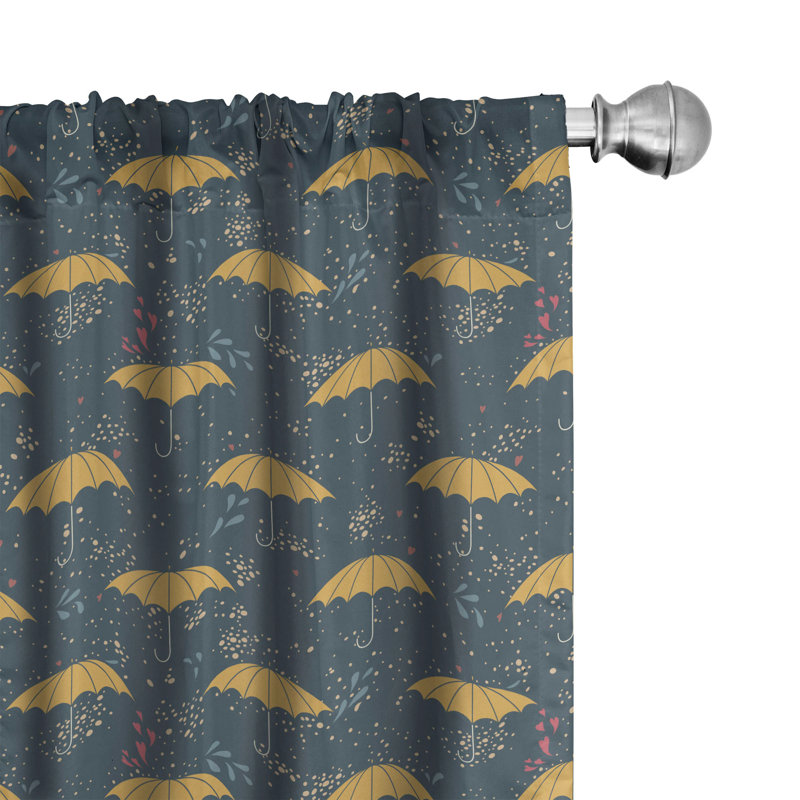 Rain Semi-Sheer Rod Pocket Sliding Panel, 28" x 95"