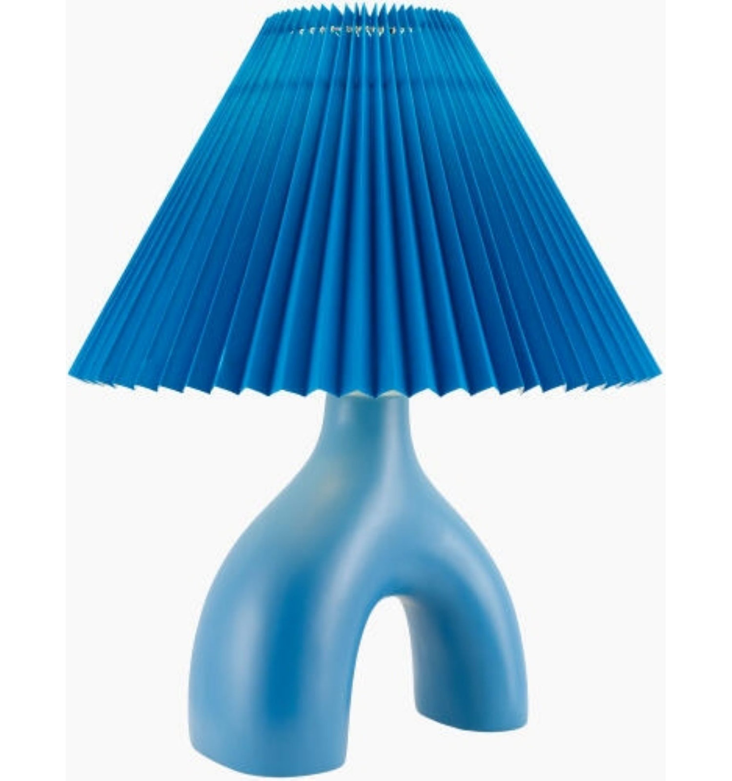 Celes Ceramic Table Lamp, Blue, Blue