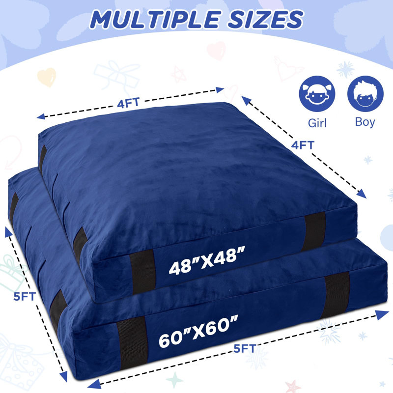 Polyester Indoor Classic Bean Bag, 4FT, Navy