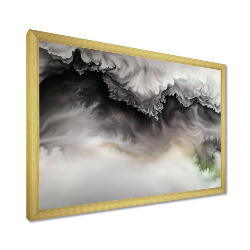 Celestial Marble Shift II - reproduction abstraite sur toile marbrée, H 24 po x l 32 po, Doré