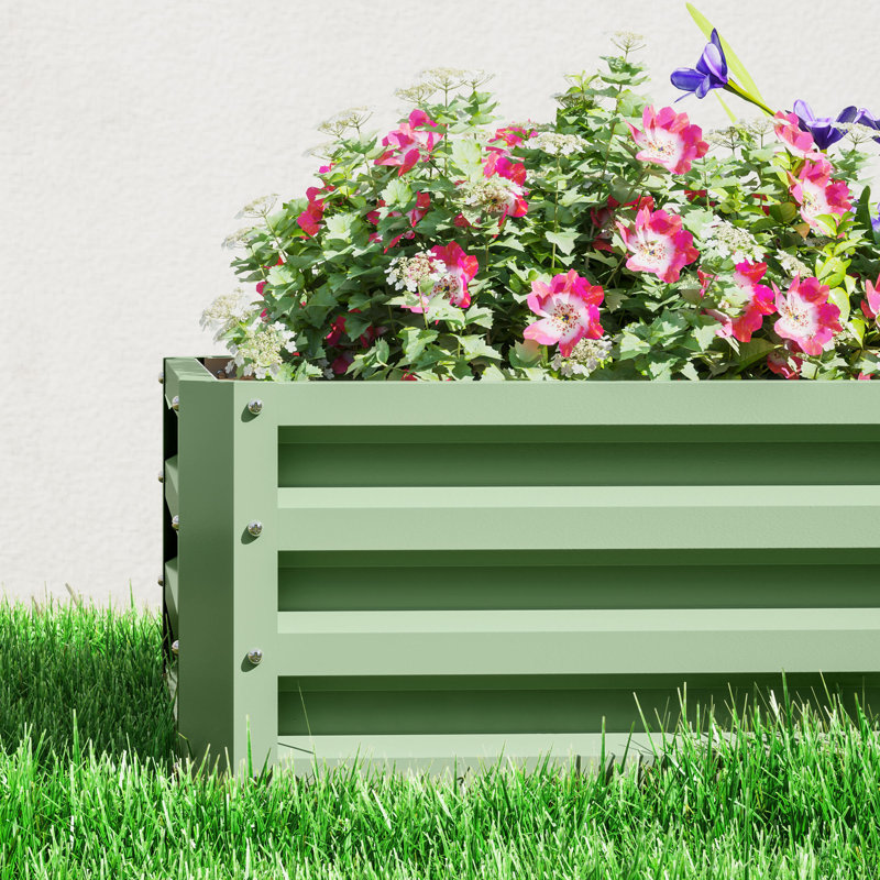 Outsunny 216L Raised Garden Bed, Light Grey, Set of 1